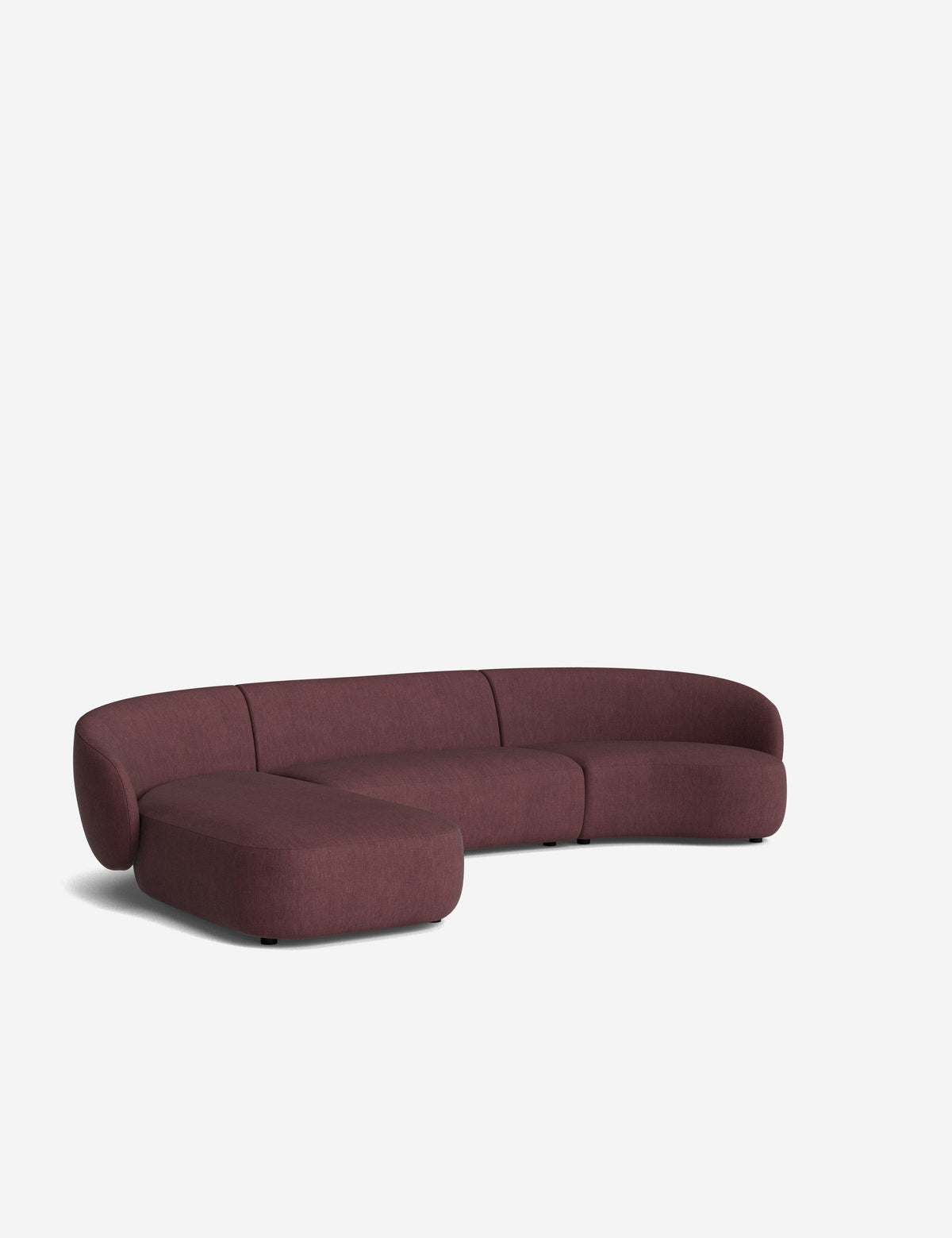 Claret Modular Chaise Sectional Sofa