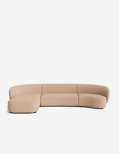 Claret Modular Chaise Sectional Sofa