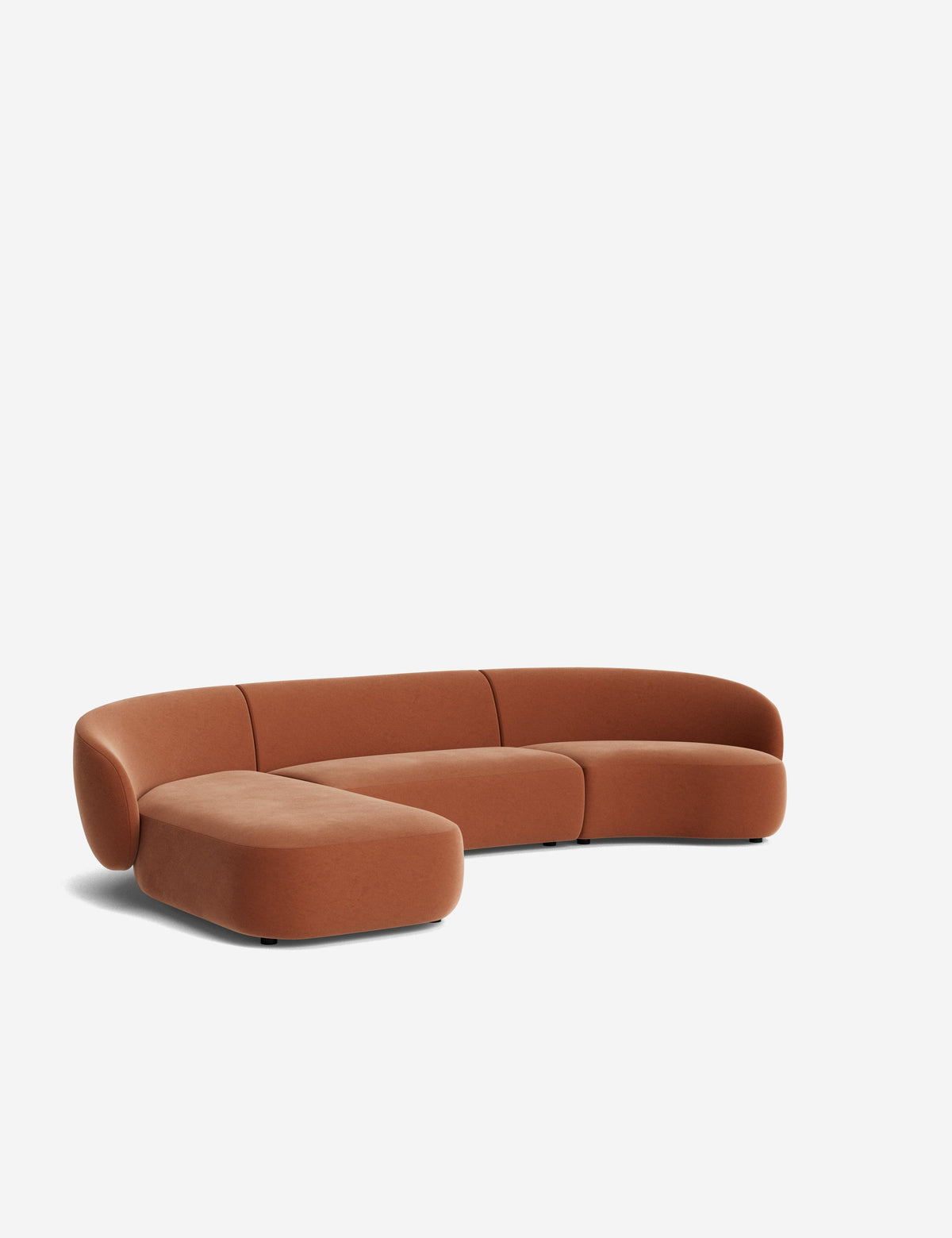 Claret Modular Chaise Sectional Sofa
