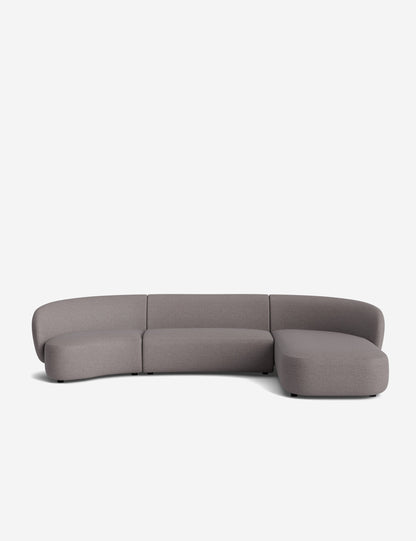 Claret Modular Chaise Sectional Sofa