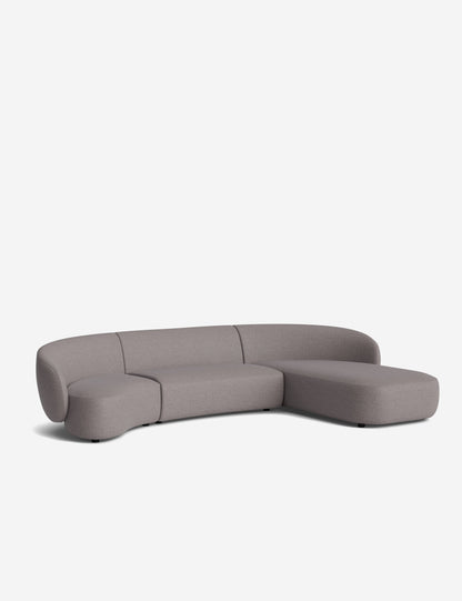 Claret Modular Chaise Sectional Sofa