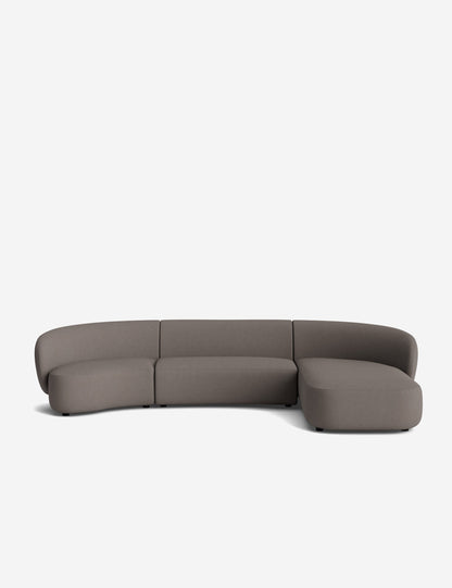 Claret Modular Chaise Sectional Sofa