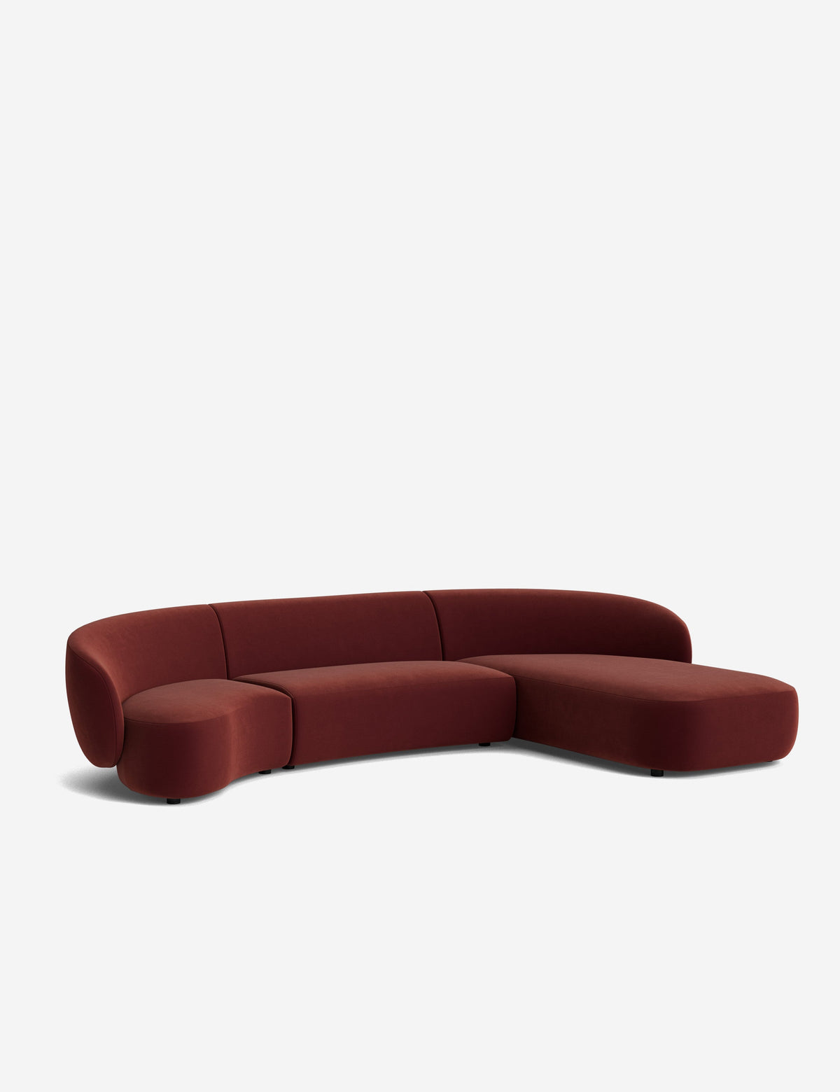 Claret Modular Chaise Sectional Sofa