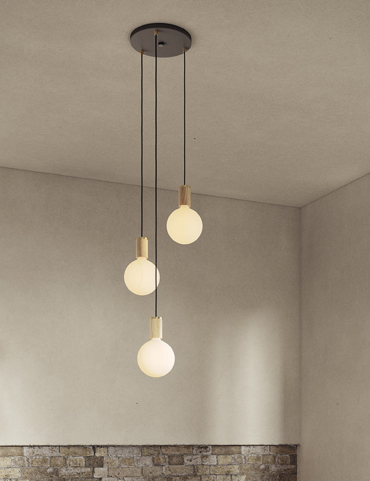 Triple Pendant Light with Sphere IV by Tala