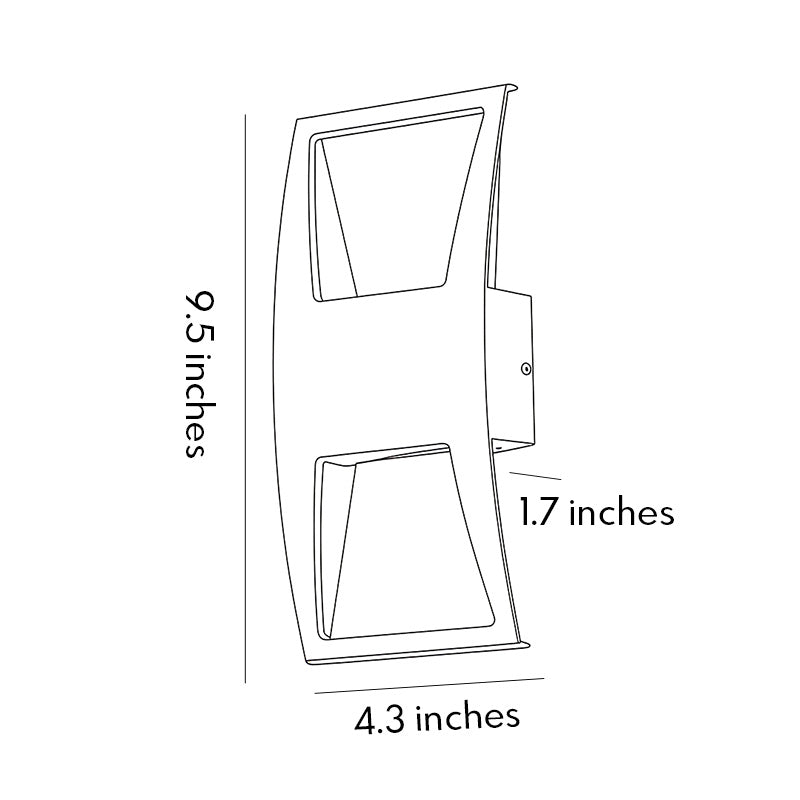 Wall Light 4 Way Modern Outdoor Waterproof Metal Light