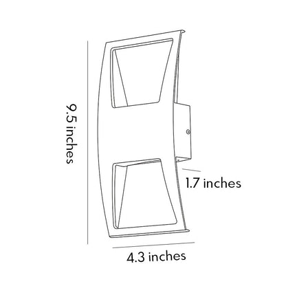 Wall Light 4 Way Modern Outdoor Waterproof Metal Light