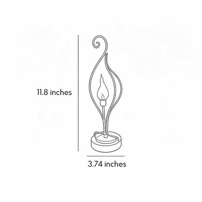 【4 PCS】 Flame Solar Garden Lights Outdoor Landscape Decoration Light
