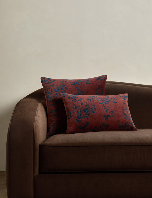 Carmine Velvet Pillow