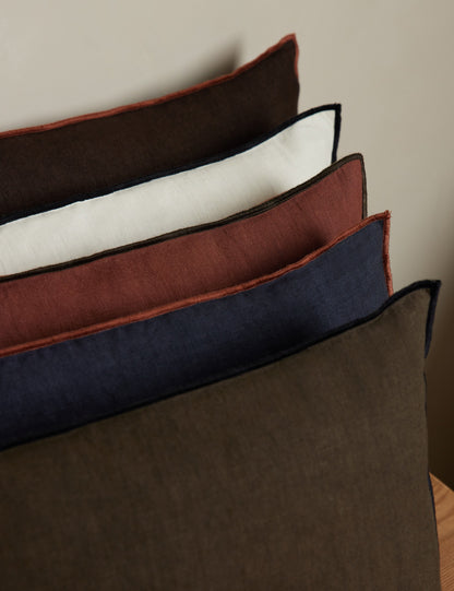 Carys Contrast Linen Pillow