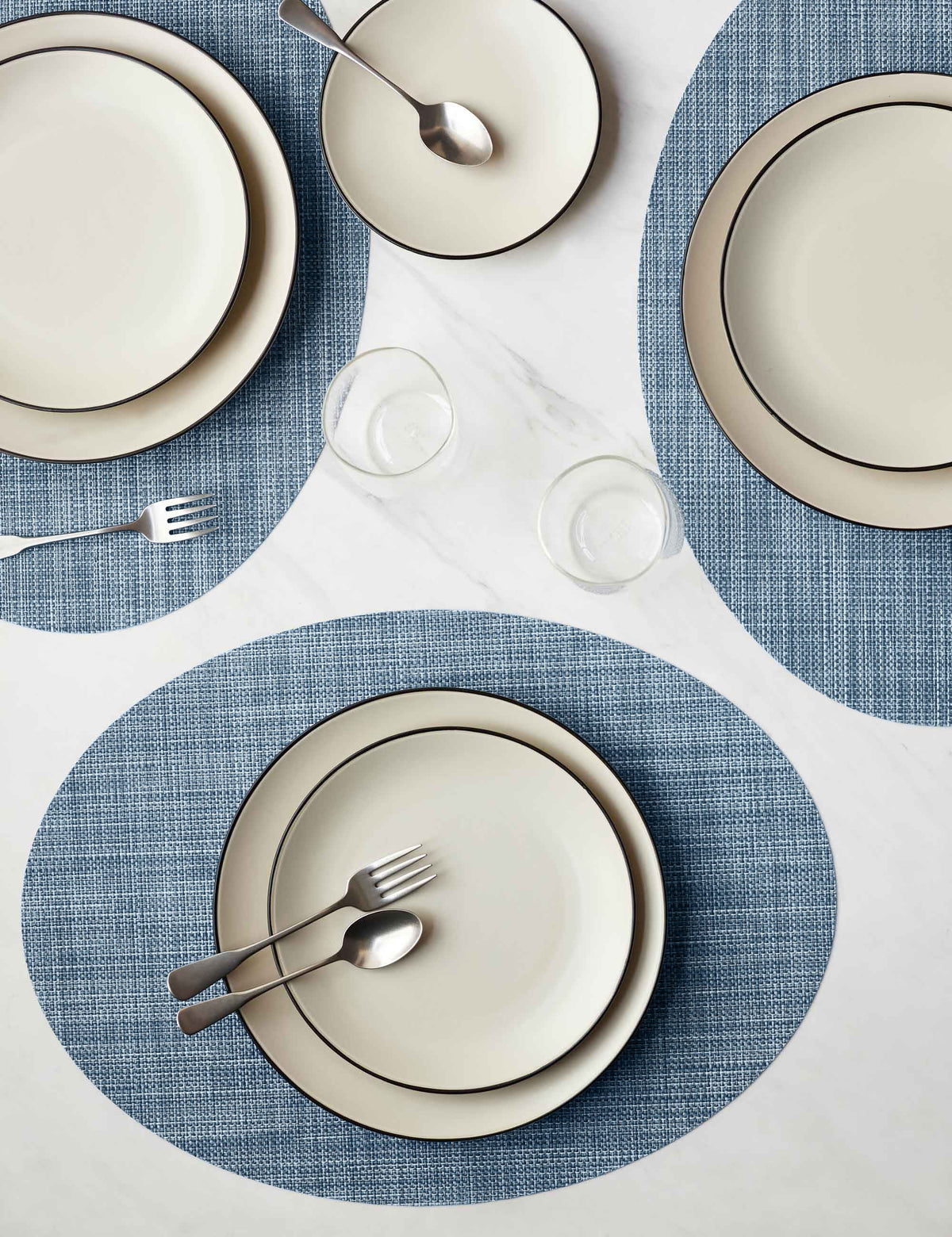 Mini Basketweave Oval Placemat (Set of 4) by Chilewich