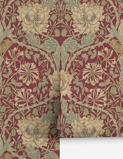 Pure Honeysuckle & Tulip Wallpaper by Morris & Co.