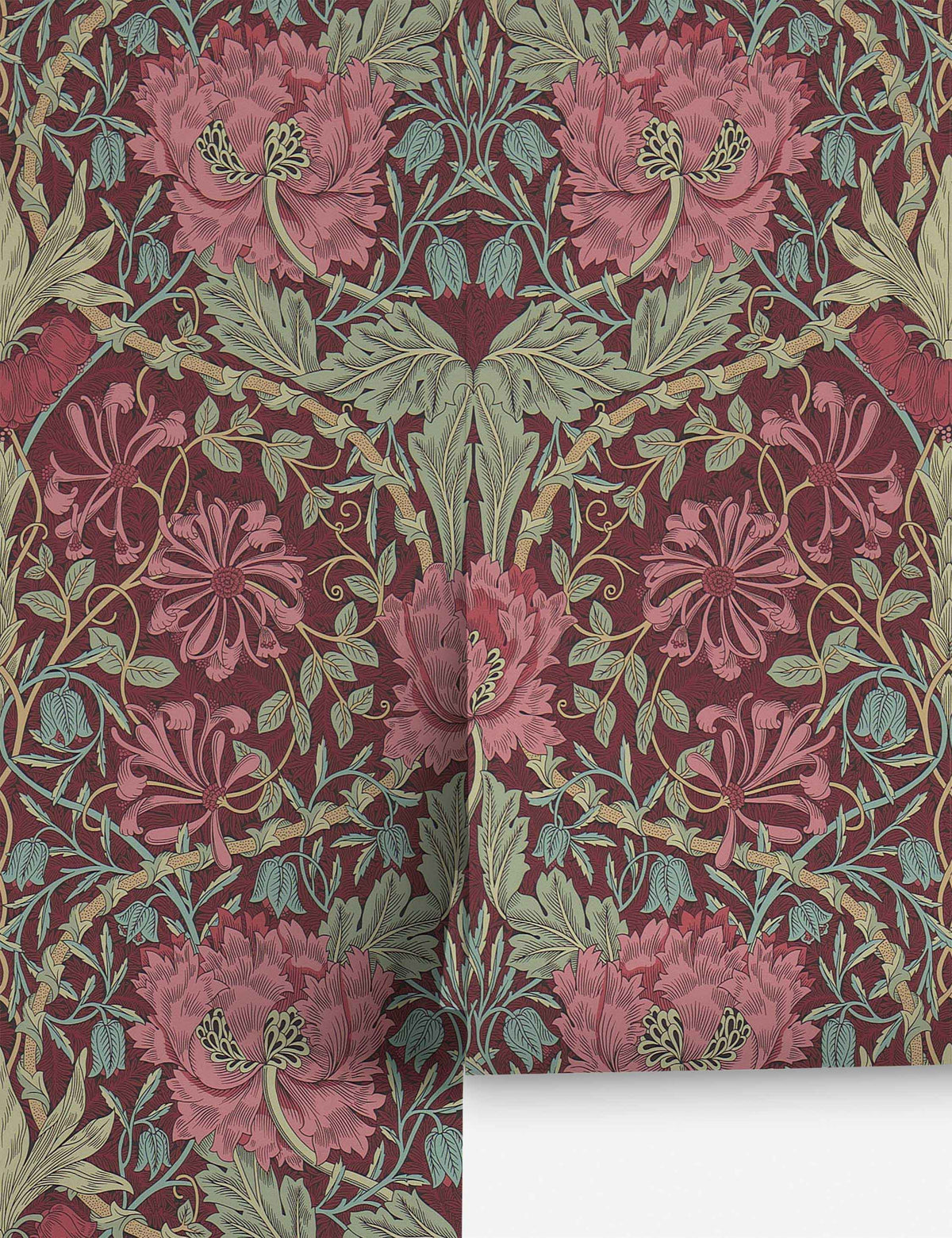 Pure Honeysuckle & Tulip Wallpaper by Morris & Co.