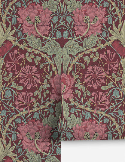 Pure Honeysuckle & Tulip Wallpaper by Morris & Co.