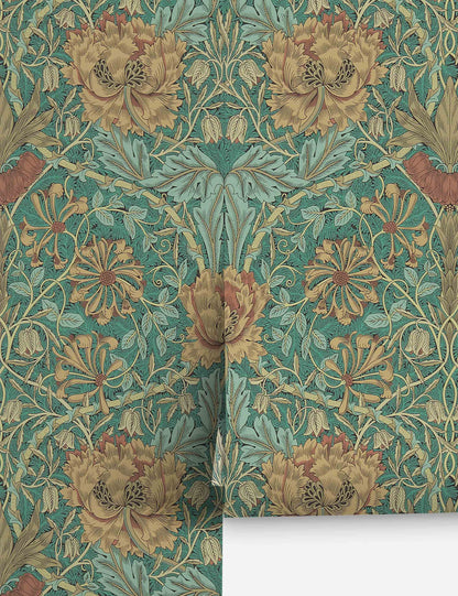 Pure Honeysuckle & Tulip Wallpaper by Morris & Co.