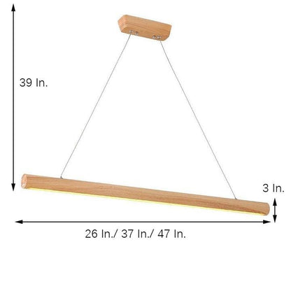 Wood Tube Design LED Modern Pendant Lighting Ceiling Lights