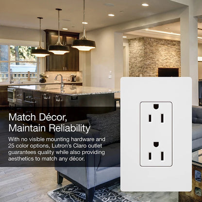 15A CLARO RECEPTACLE, IVORY