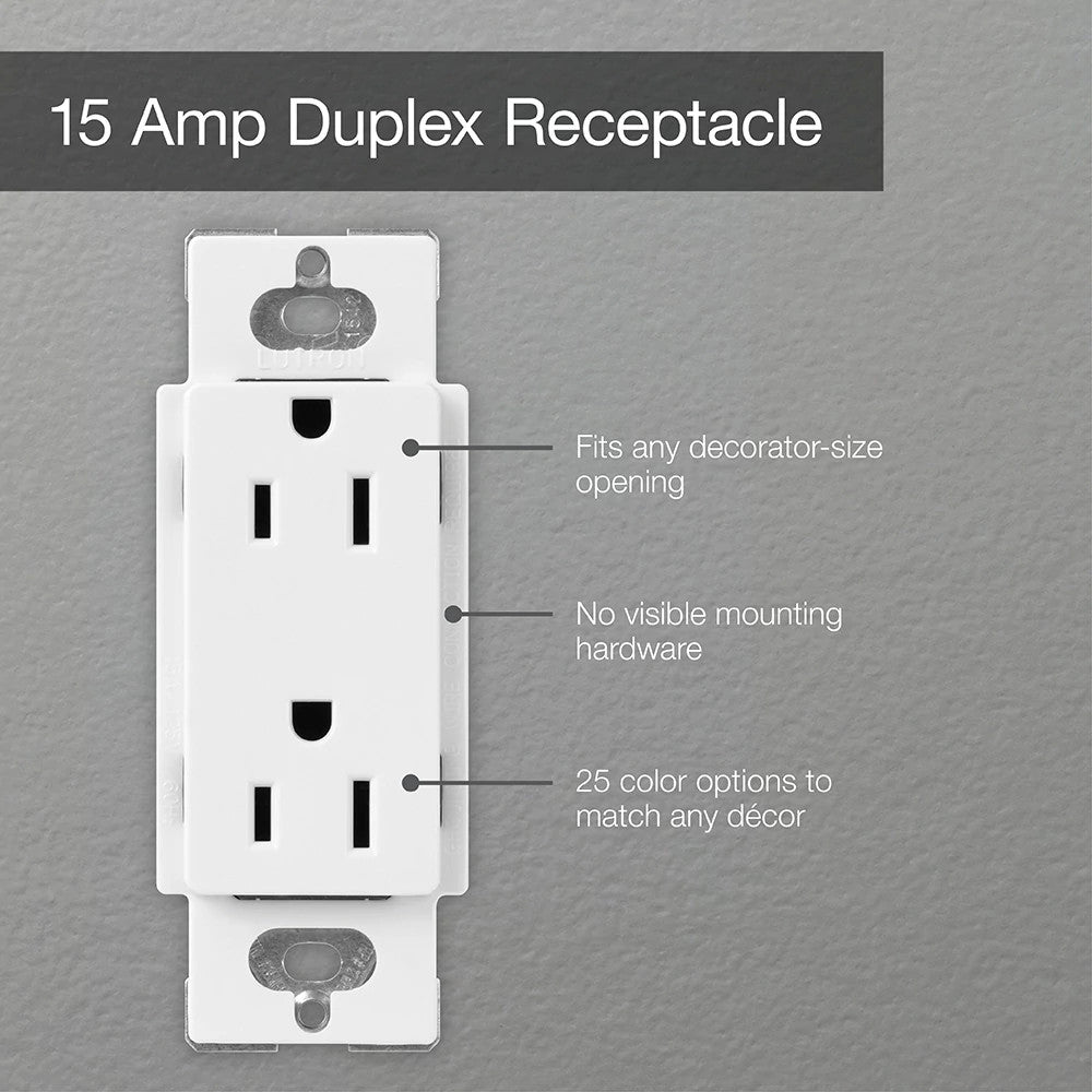 15A CLARO RECEPTACLE, IVORY