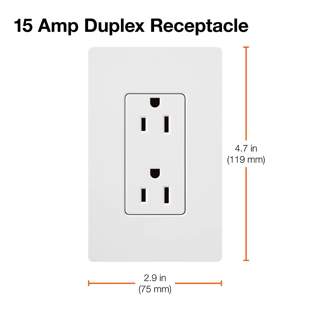 15A CLARO RECEPTACLE, GRAY