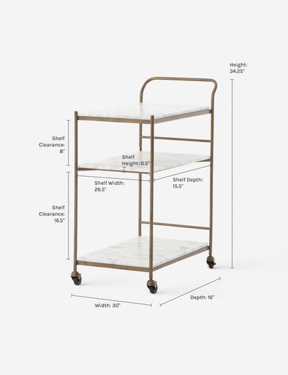 Evander Bar Cart