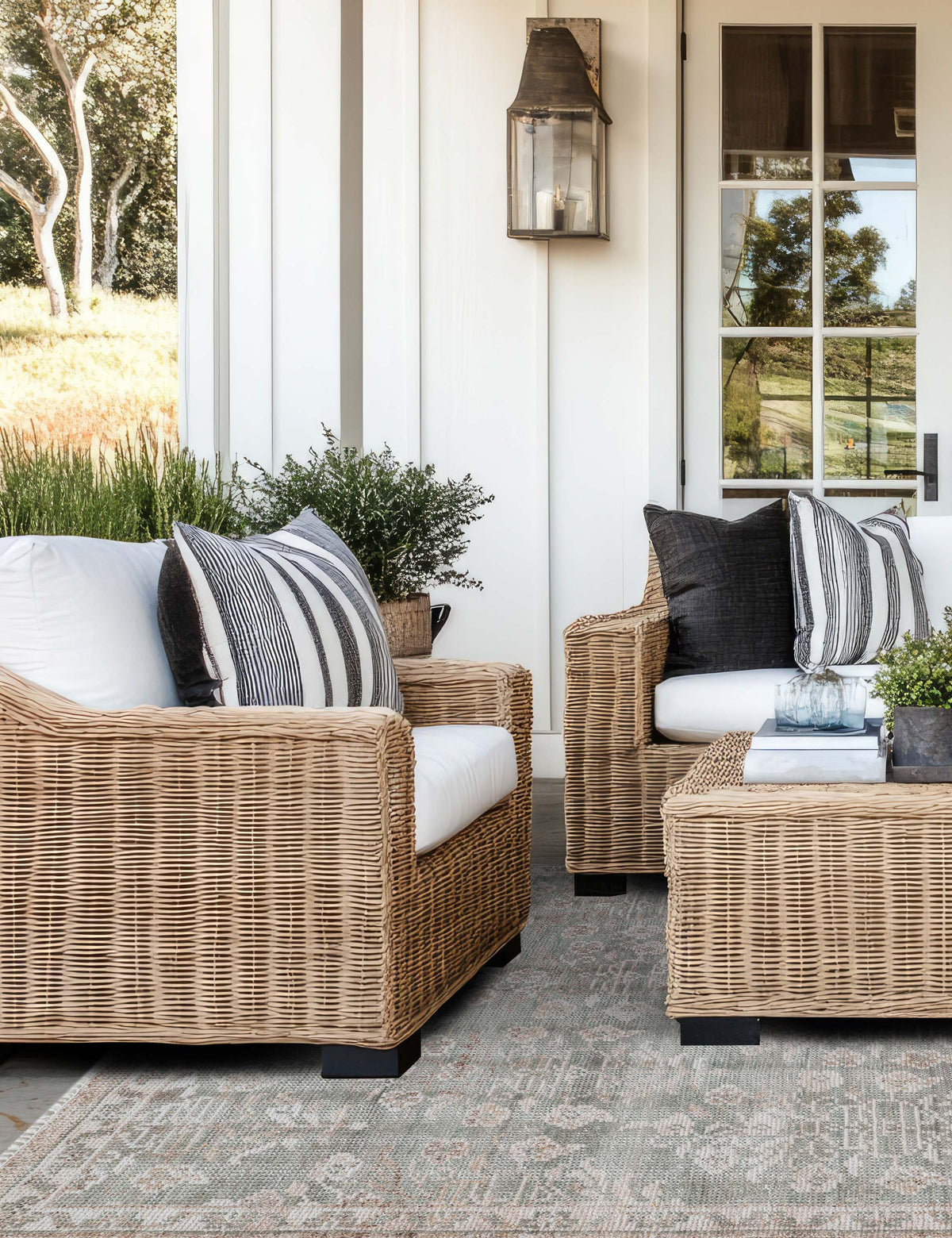 Ortiz Hand-Knotted Indoor / Outdoor Rug