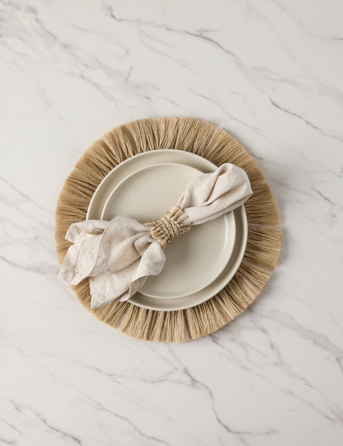 Fique Fringe Napkin Rings (Set of 4) by Tallo de Olivo