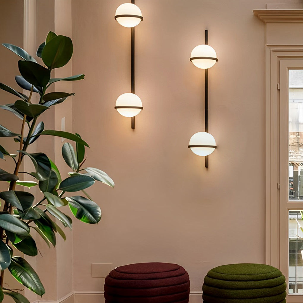 [Open-Box]Creative Flowerpot Ball Waterproof LED Black Modern Outdoor Wall Light
