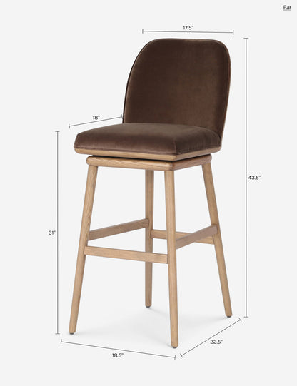 Tenzin Bar and Counter Swivel Stool