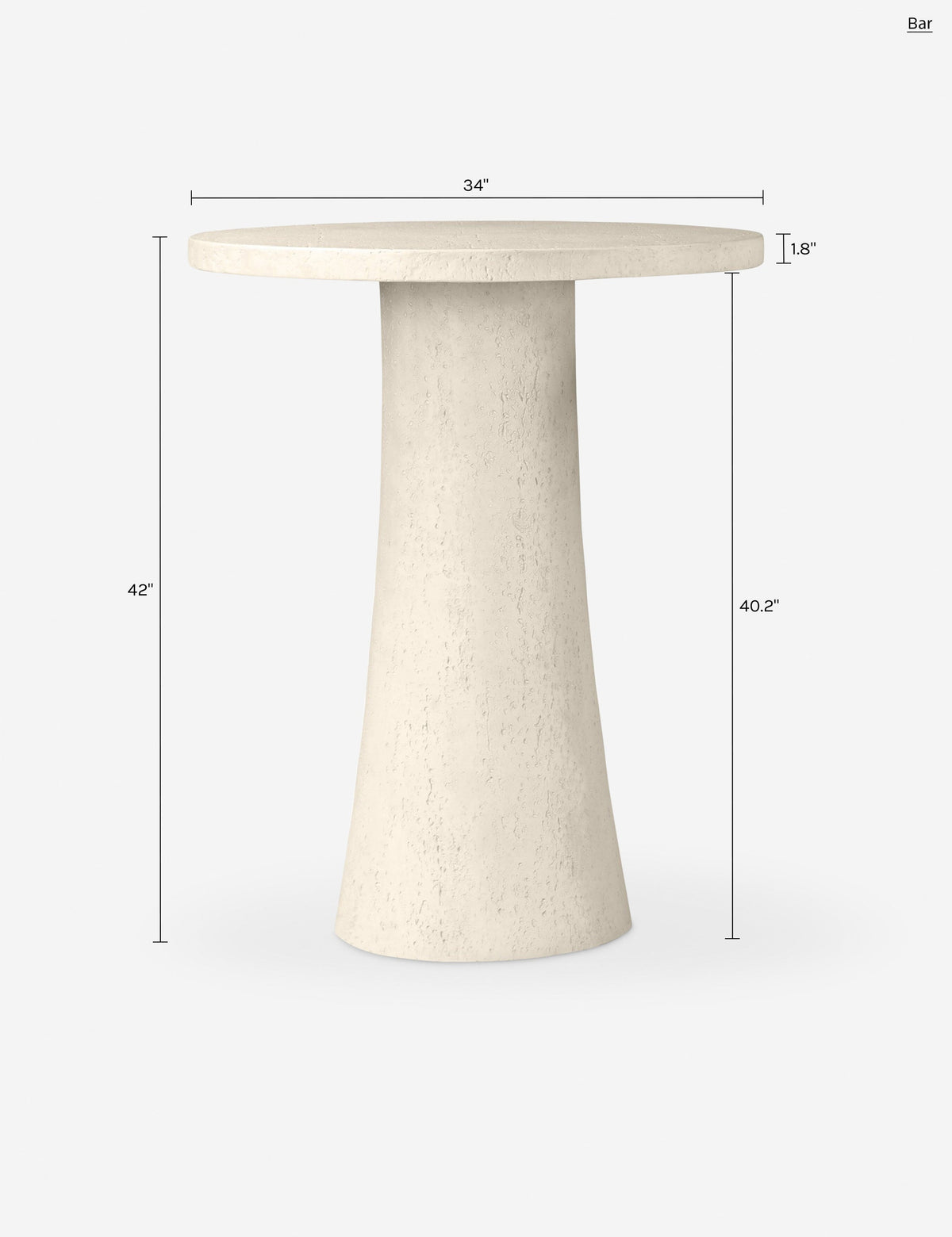 Calais Outdoor Round Bar Table