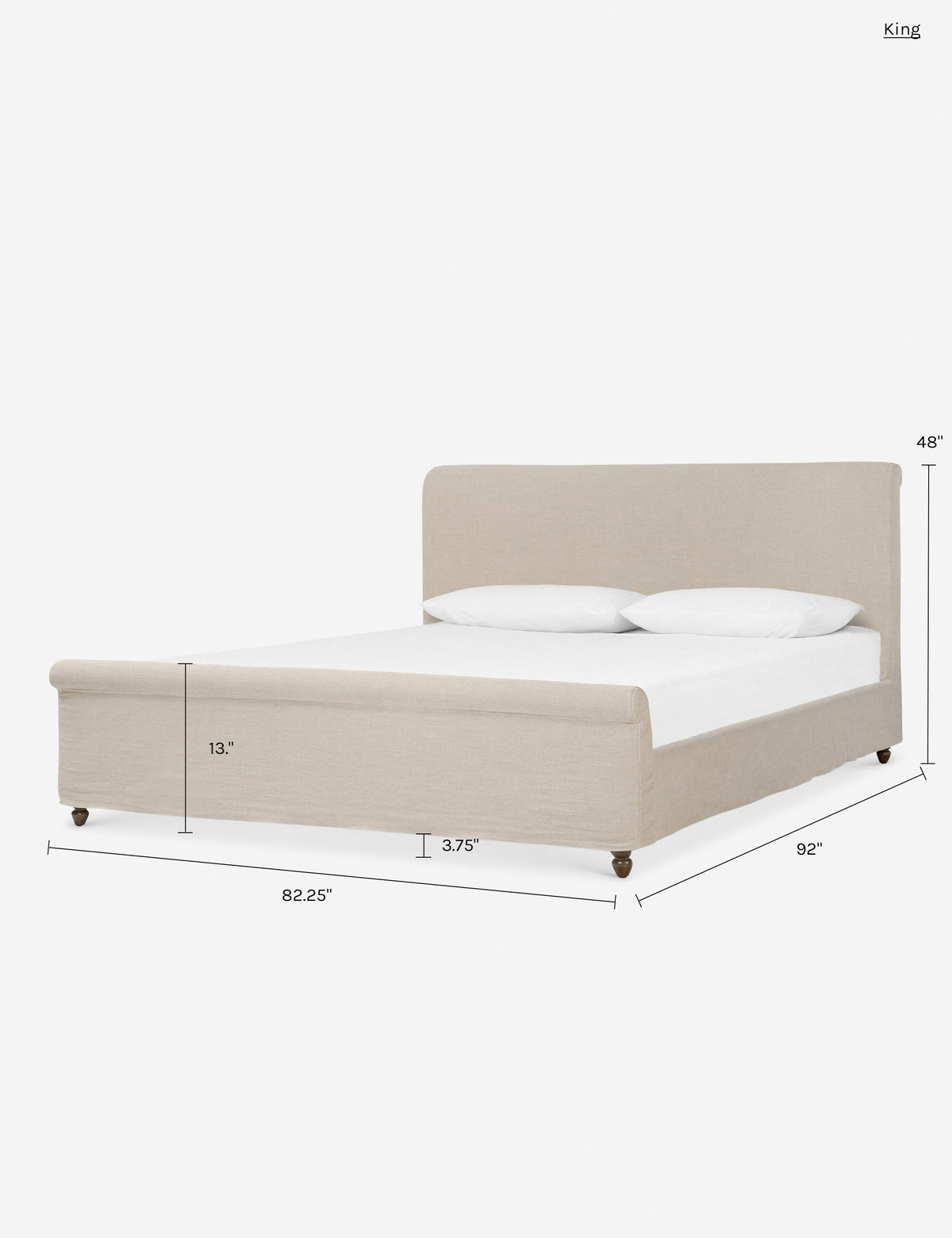 Dalia Slipcover Bed by Amber Lewis x Four Hands