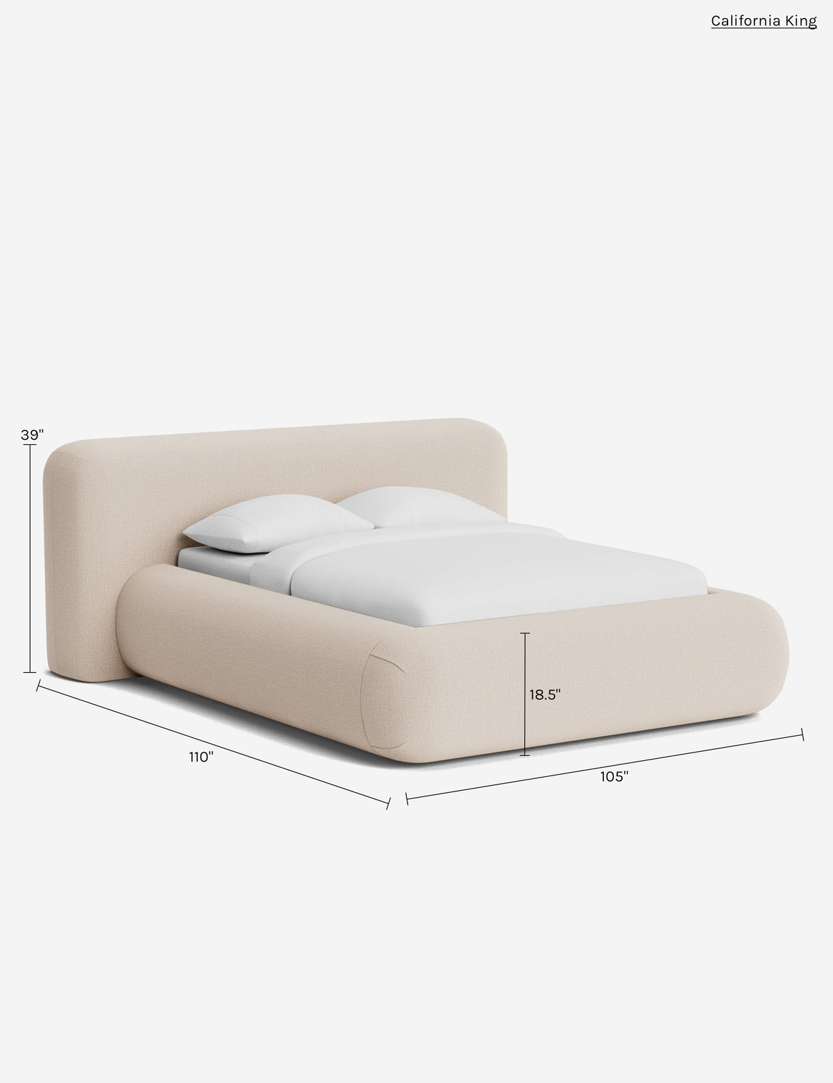 Penley Rounded Platform Bed