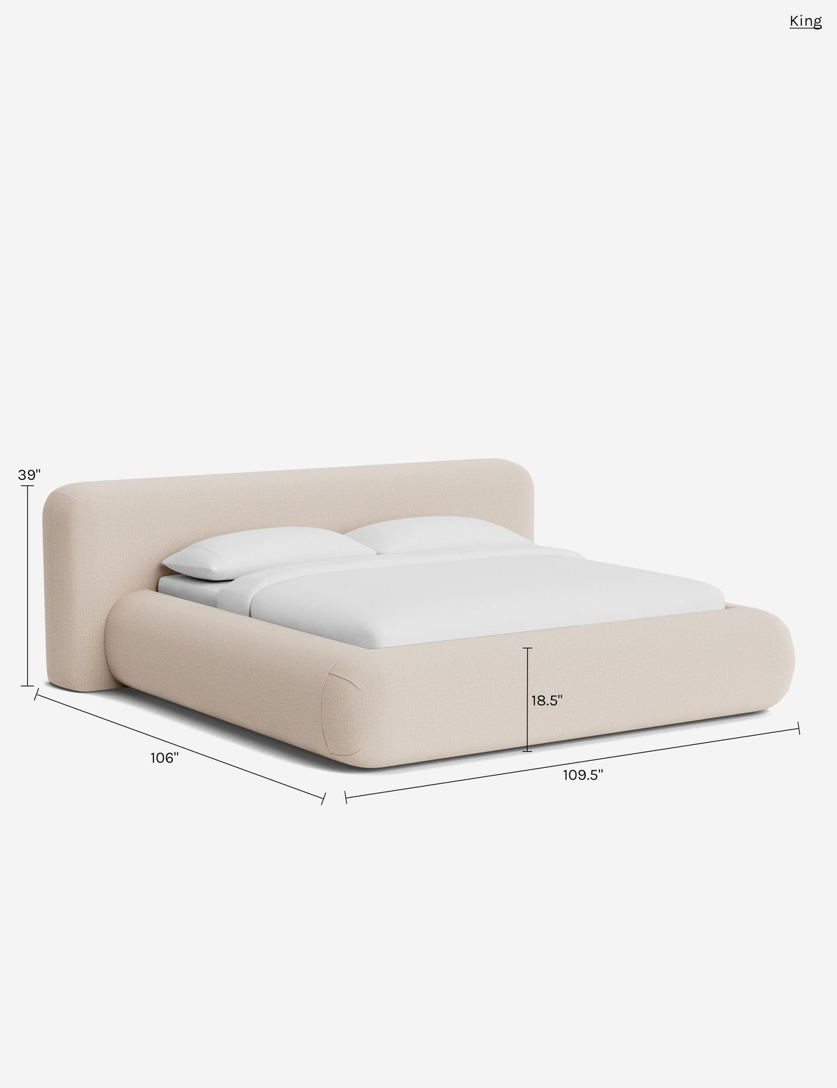 Penley Rounded Platform Bed