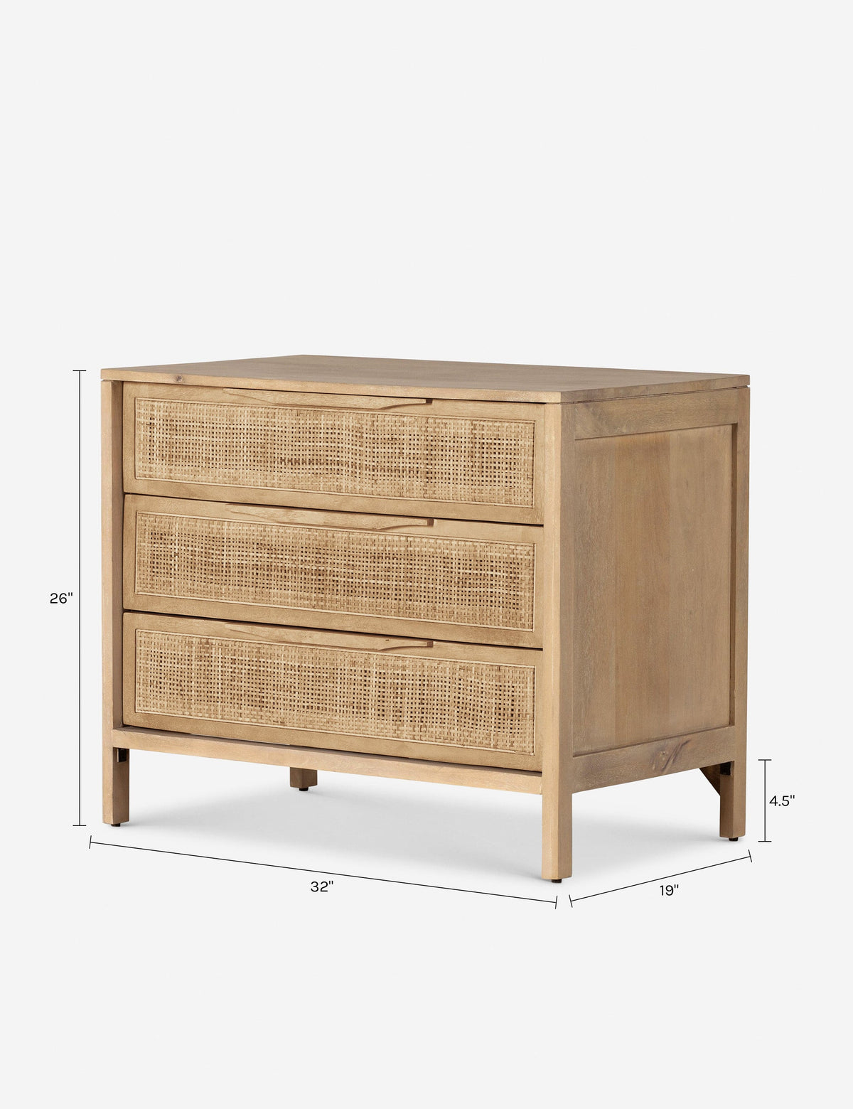 Hannah 3-Drawer Nightstand