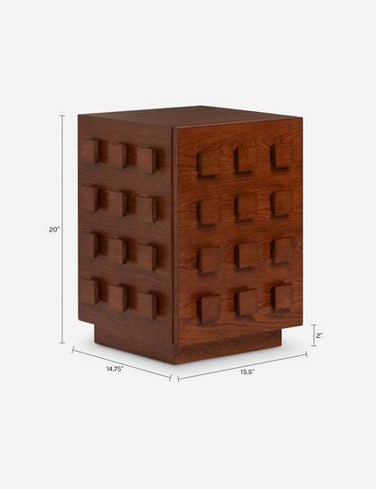Open Box: Soren Nightstand, Pecan by Sarah Sherman Samuel