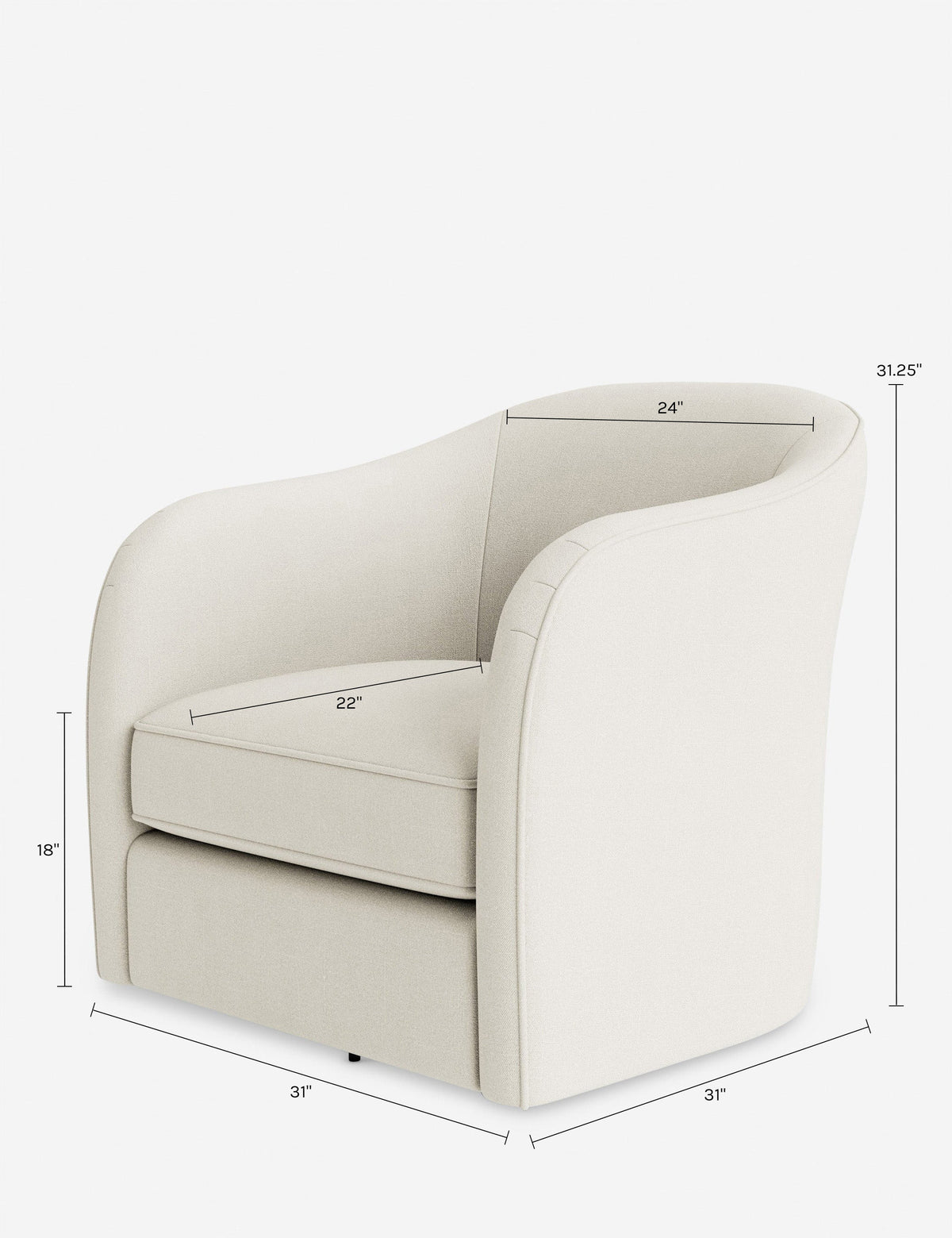 Faro Swivel Chair by DISC Interiors