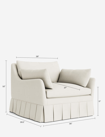 Portola Luxe Depth Pleated Chair