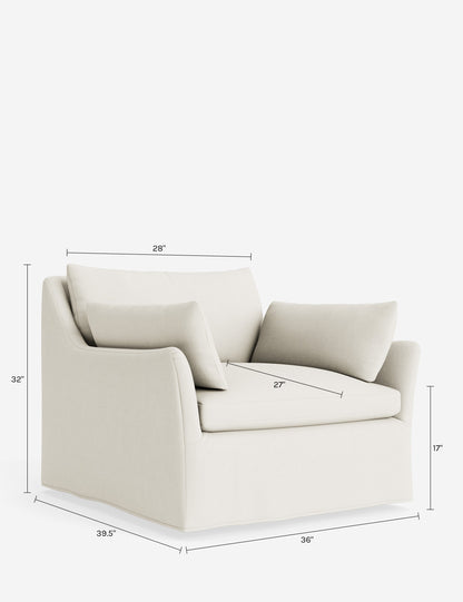 Portola Luxe Depth Slipcover Chair