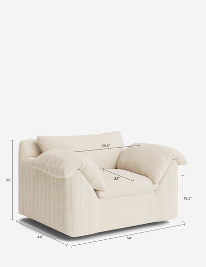 Yucca Swivel Chair by Carly Cushnie