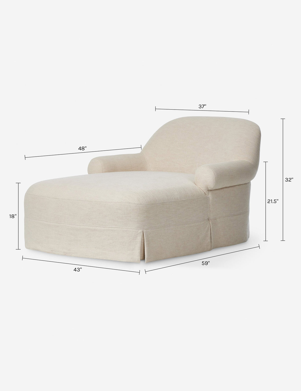 Arden Chaise by Amber Lewis x Four Hands