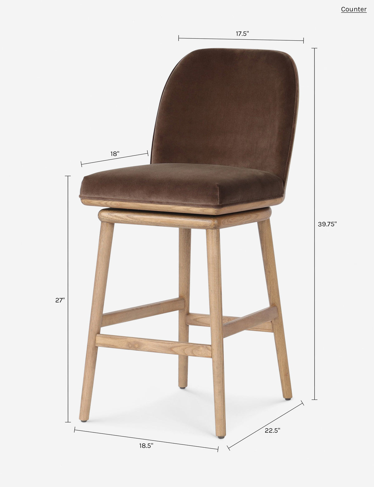 Tenzin Bar and Counter Swivel Stool