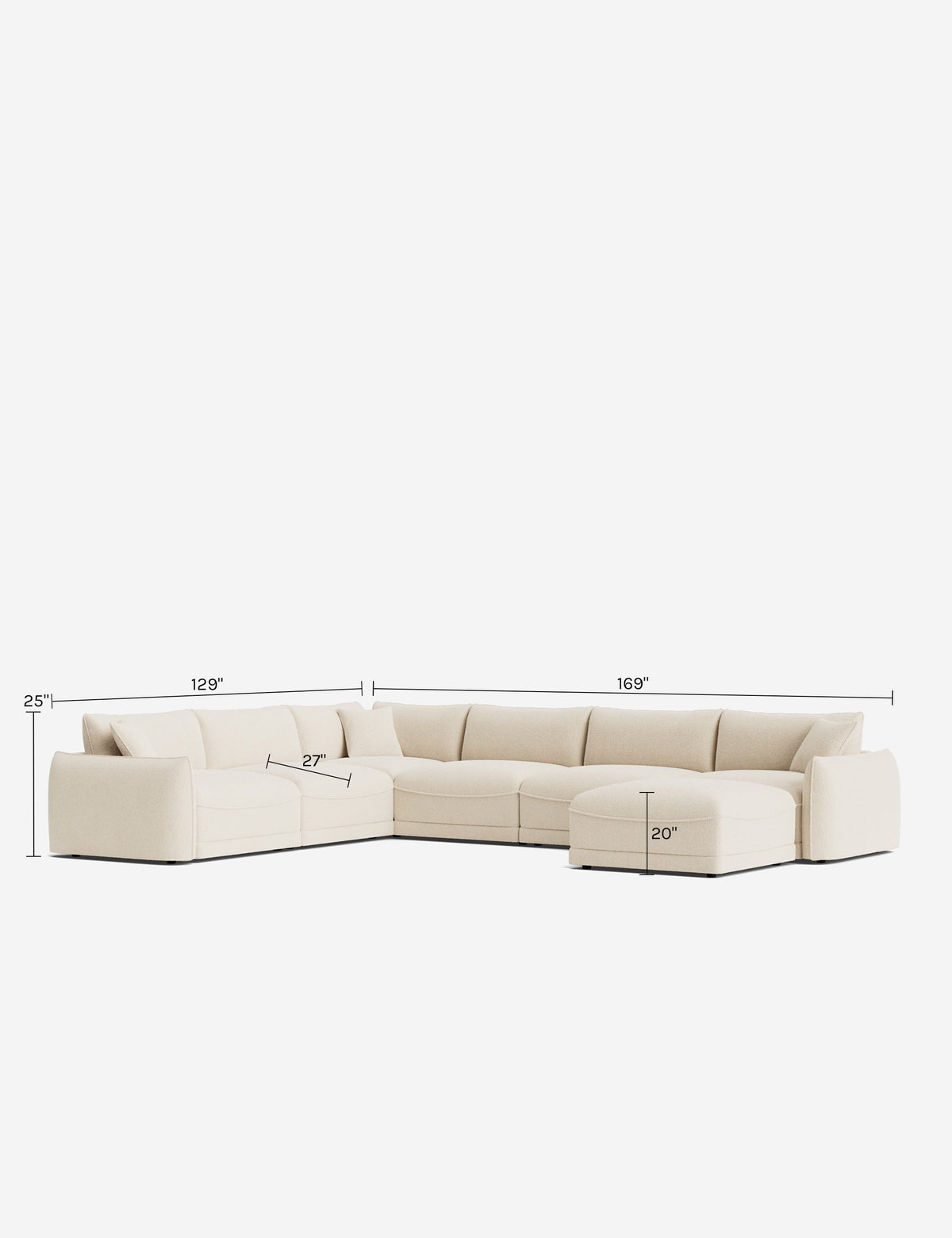 Balmer Modular Corner Sectional Sofa With Ottoman