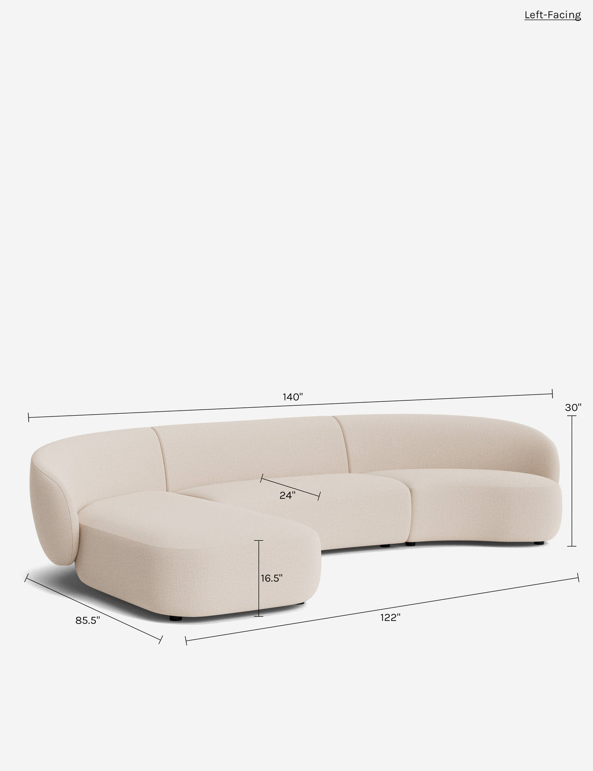 Claret Modular Chaise Sectional Sofa