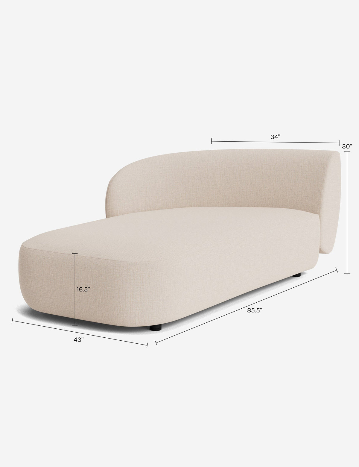 Claret Modular Left Chaise