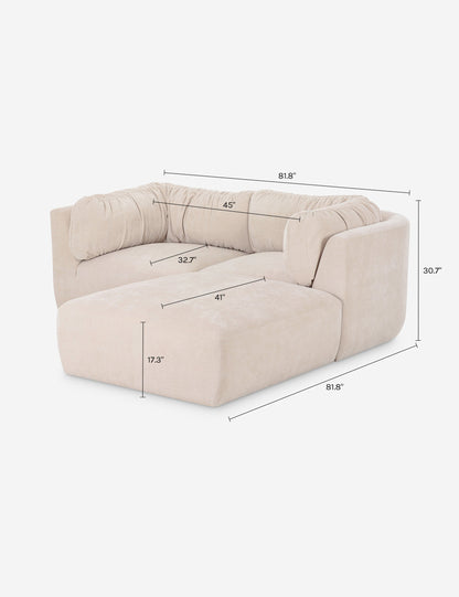 Marona Modular 3-Piece Chaise Sectional Sofa
