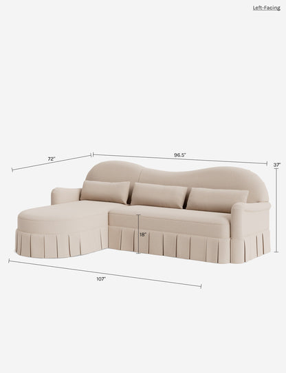 Middleton Skirted Chaise Sectional Sofa by Ginny Macdonald