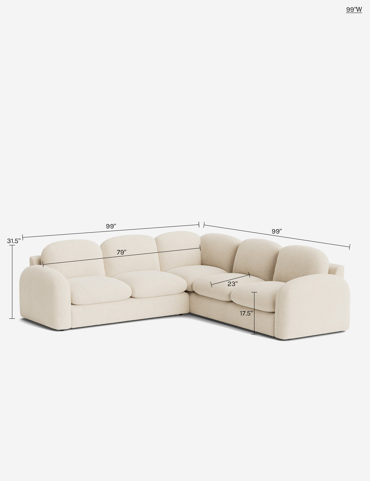 Neve Corner Sectional Sofa by Aimee Song