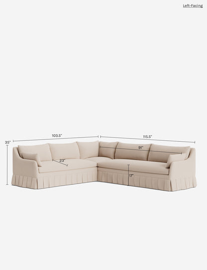 Portola Pleated Sectional Sofa