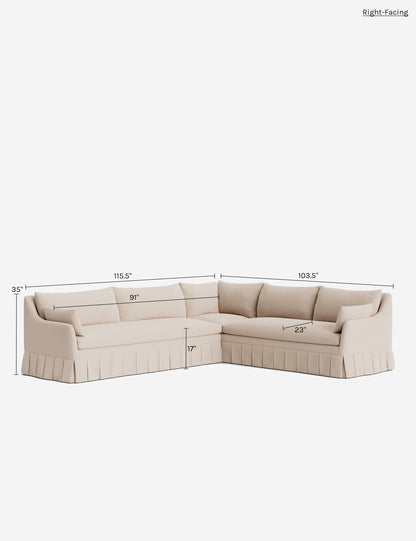 Portola Pleated Sectional Sofa