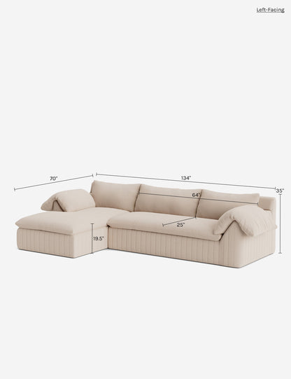 Yucca Chaise Sectional Sofa by Carly Cushnie