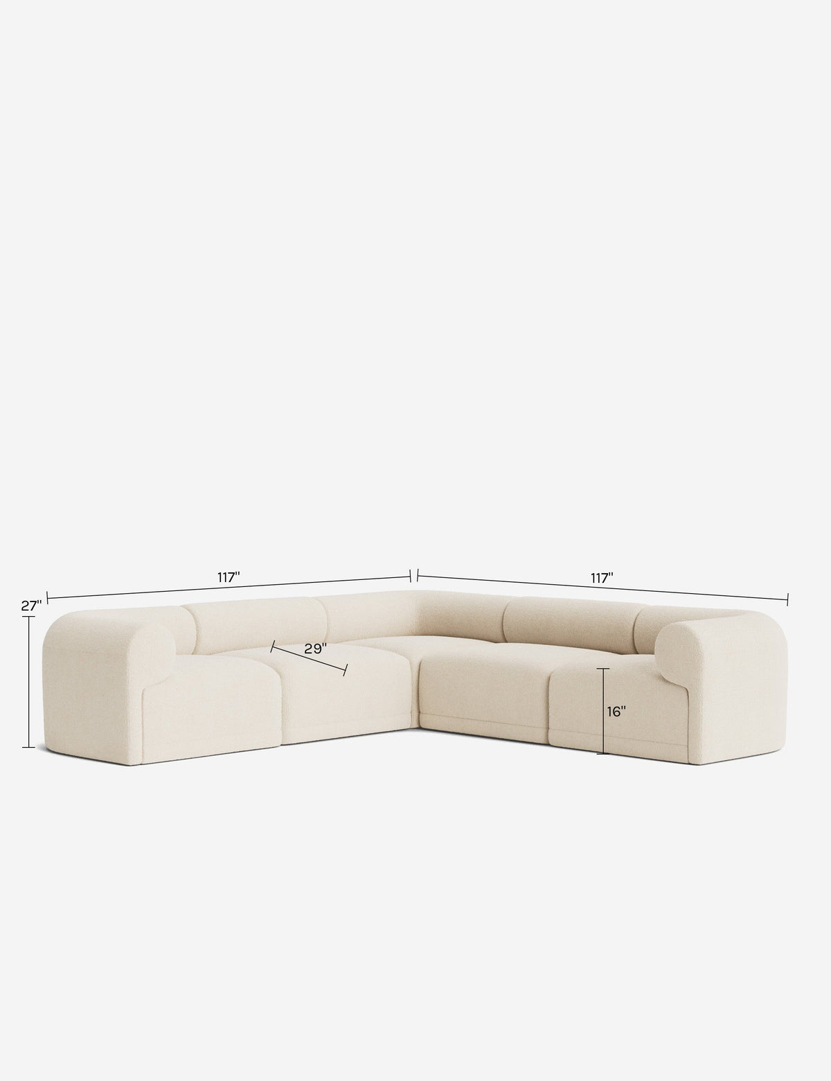Carson Modular Armed Corner Sectional Sofa