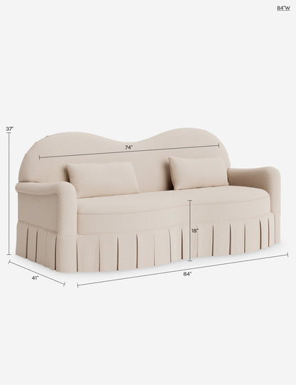 Middleton Skirted Sofa by Ginny Macdonald